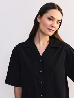 Блуза оверсайз из хлопка и вискозы ZR2605012010-50 / Zarina