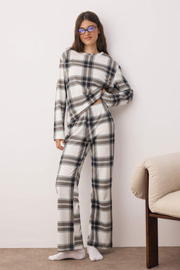 Lacivert Uyku Temal? Kuzu Desenli Orme Pijama Tak?m? THMAW26PT00046 - Trendyolmilla фото 9