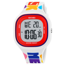 Часы наручные Skmei женские электронные спортивные 2290white-colorful