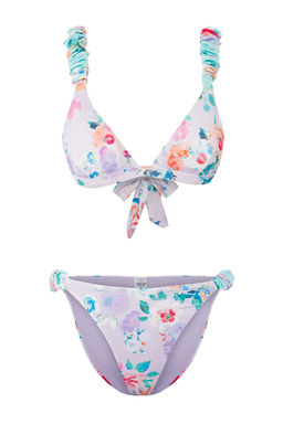 Trendyolmilla Cicek Desenli Buzgu Detayl? Ucgen Normal Bel Bikini Tak?m? TBESS25BT00200 фото 5