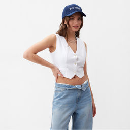 Жилет женский MIST Linen, размер 44, белый