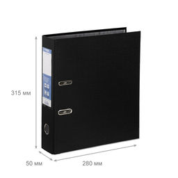 Expert Complete Регистратор PVC, мет.уг. 50 мм 50 шт. Premier A4 арочный механ. (разб.) лён черный EC1012115