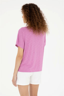 U. S. Polo Assn / Женская фиолетовая футболка - U.s. polo assn фото 5