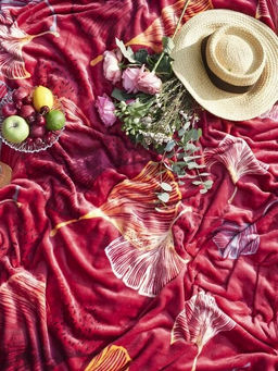 Покрывало-плед Гингко фланель-микрофибра 150*200 см. - Лен поволжья фото 3