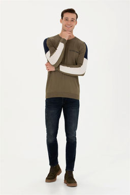 U. S. Polo Assn Мужской свитер цвета хаки - U.s. polo assn фото 11