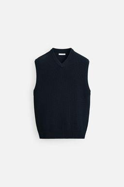 TEXTURED KNIT VEST - Zara фото 7