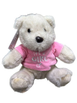 Мишка в розовой кофте "Girl", 25см (Белоруссия)