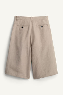 BERMUDA CRUZADA WIDE FIT 100% LINO / Beige - Zara фото 7