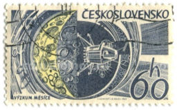 Марка Исследование Луны 1965 год Чехословакия