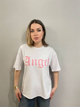 K12381 Футболка OVER SIZE (плотный хлопок) БЕЛЫЙ