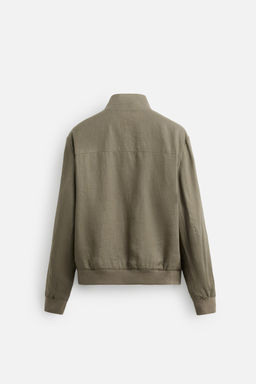 100% LINEN BOMBER JACKET - Zara фото 8