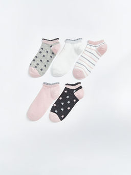 Desenli K?z ?ocuk Patik ?orap 5li