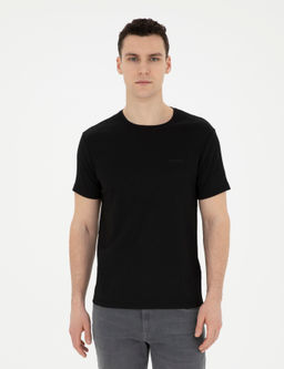Siyah Slim Fit Ti__rt