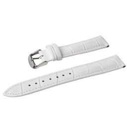 Ремешок для часов натуральная кожа удлиненный белый 24 мм C1XL-24white