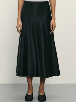 Атласная юбка миди / Zarina  фото 3