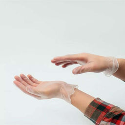 Перчатки винил неопудренные прозрачные А (S)