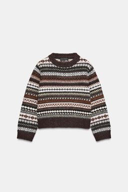 JACQUARD KNIT JUMPER - Zara фото 6