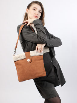 LACCOMA сумка P5681-1-рыжий эко кожа, искуственный мех полиэстер фото 7