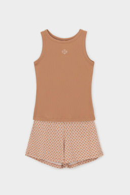 Е 20159/индийский загар,геометрический орнамент пижама жен