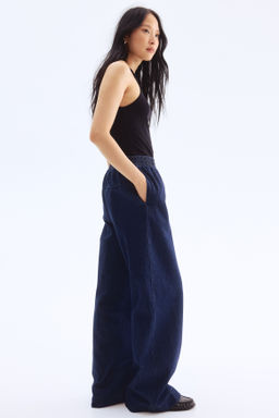 Pantal?n denim con cintura el?stica - H&m фото 5