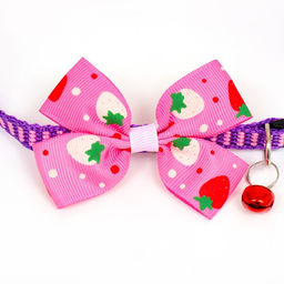 Ошейник Клубника, 30 х 1 см, капрон, розовый - Пижон фото 3