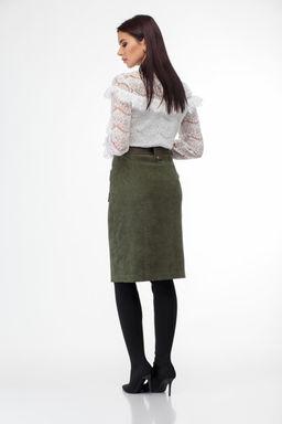 Юбка ANELLI 922 хаки  фото 9