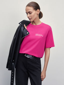 Футболка из хлопка с принтом / Zarina