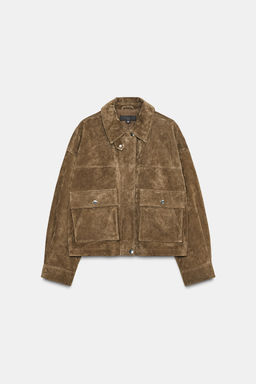 100% LEATHER BOMBER JACKET - Zara фото 22