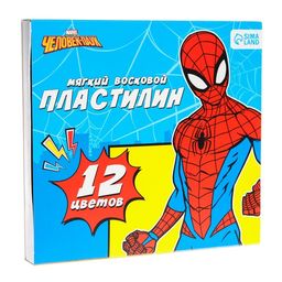 Пластилин Детский, 12 цветов, 180 г, Человек-паук - Marvel фото 2