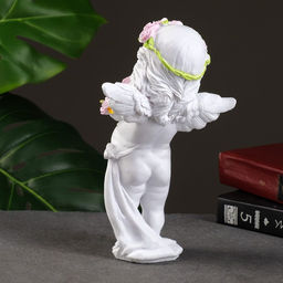 Фигура «Ангел с розами», 13×9×22 см