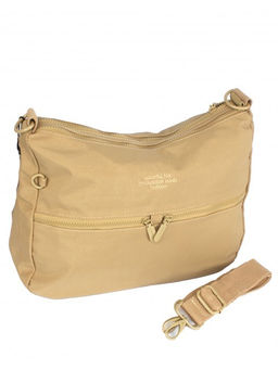 Сумка женская текстиль CF-1203, 2отд, плечевой ремень, бежевый SALE 264877