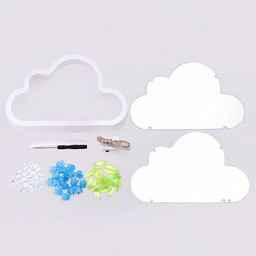 Набор для творчества-светильник Облако голубой, в пакете - Кнр фото 2