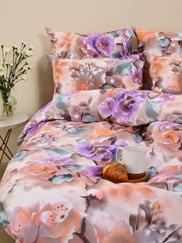 Пододеяльник бязь люкс на молнии - Фиалки 150х215