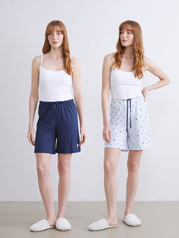 Beli Lastikli Kad?n ?ort Pijama Alt? 2li