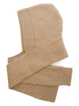 Капор жен. шерсть+акр LB-N88047 beige