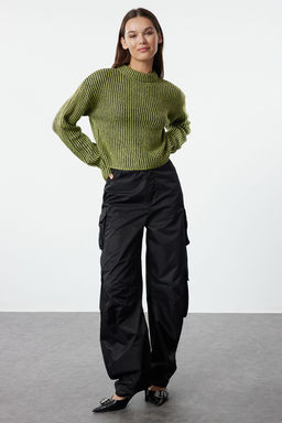 Ekru Crop Yumusak Dokulu Bisiklet Yaka Triko Kazak TWOAW25KZ00000 - Trendyolmilla фото 11