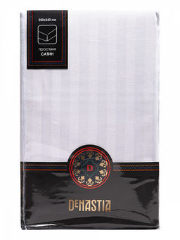 Проcтыня сатин-страйп 250x240 белый сатин - Denastia фото 6