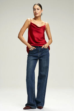 Джинсы Stright с потертостями Dark Blue - Erist store фото 11