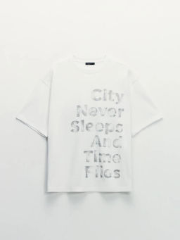 Футболка relax fit с принтом / Zarina  фото 8