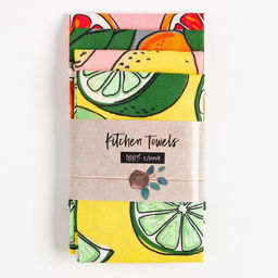 Набор кухонных полотенец Доляна Citrus mix 35х60см-4шт, 100% хлопок  фото 9