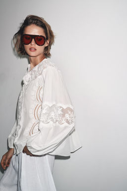 ZW COLLECTION EMBROIDERED SHIRT - Zara фото 4