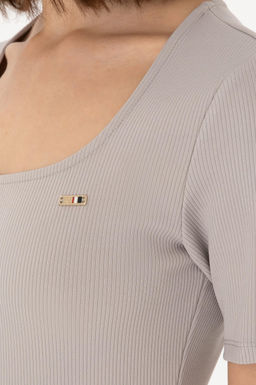 Kad_n Gri Melanj Ti__rt Sepette S_rpriz _ndirim - U.s. polo assn фото 7