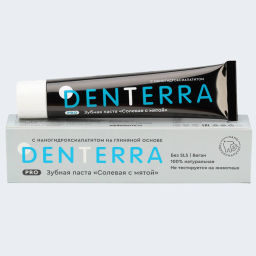 Зубная паста Denterra, серия PRO на глиняной основе, Солевая с мятой - Greenmania фото 2