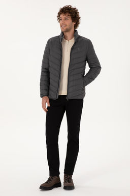 Erkek Gri Mont Sepette S_rpriz _ndirim