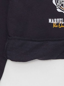 Bisiklet Yaka Bask?l? Uzun Kollu Erkek ?ocuk Sweatshirt - Waikiki фото 2