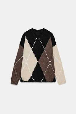 DIAMOND KNIT SWEATER - Zara фото 4