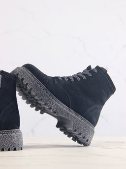 Ботинки 319.22511gr.Черный замша/мех