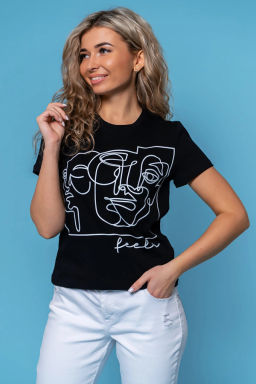 Футболка женская, цвет черный