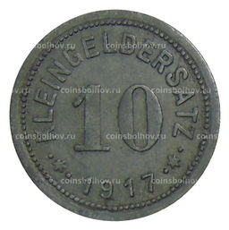 Монета 10 пфеннигов 1917 года Германия  Нотгельд Айслебен