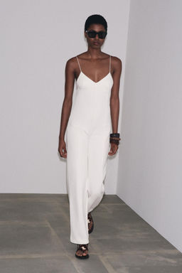 INTERLOCK WIDE-LEG JUMPSUIT - Zara фото 8